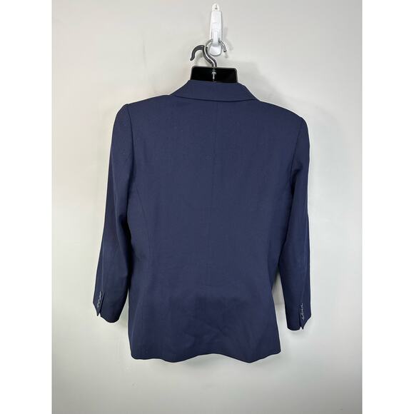 Pendleton Womens Virgin Wool Navy Blazer Size 14 Lined One Button Classic - Picture 2 of 13